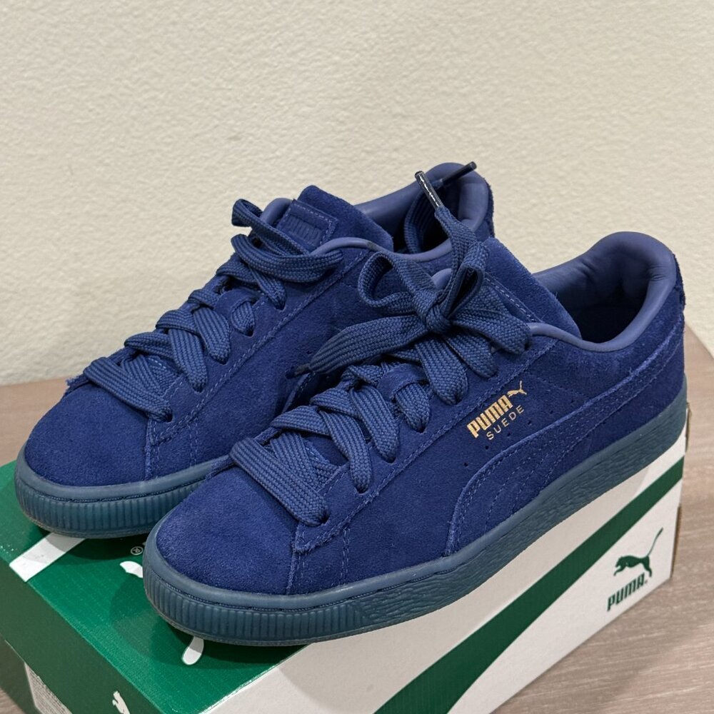Puma Suede classic mono gold jr kids shoes sneakers - Picture 3 of 7